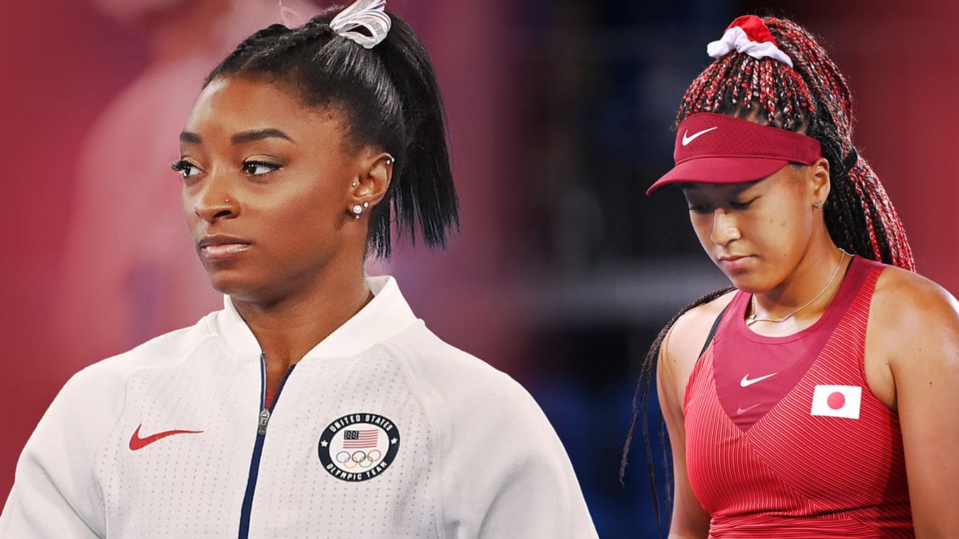 Simone Biles und Naomi Osaka: die Topsportlerinnen leiden unter dem mentalen Druck.