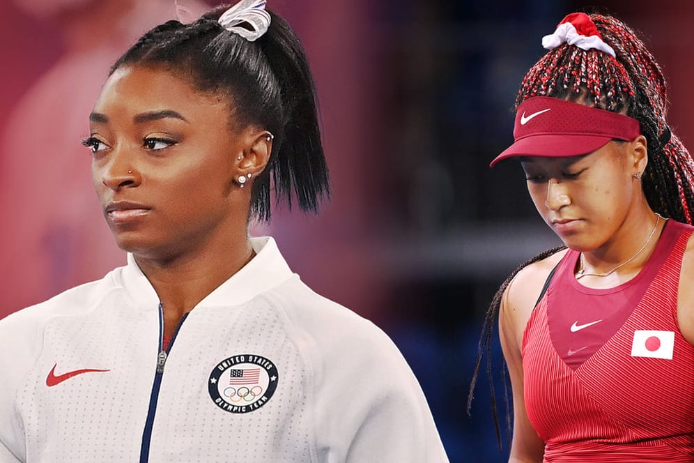 Simone Biles und Naomi Osaka: die Topsportlerinnen leiden unter dem mentalen Druck.