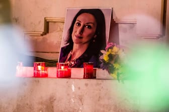 Ein Foto der ermordeten Journalistin Daphne Caruana Galizia: Sie wurde 2017 durch eine Autobombe getötet.