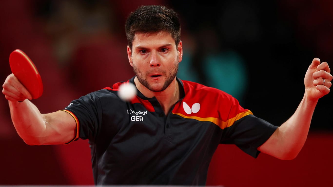 Kämpft heute um Bronze: Deutschlands Tischtennis-Hoffnung Dimitrij Ovtcharov beim Halbfinal-Match am Donnerstag.