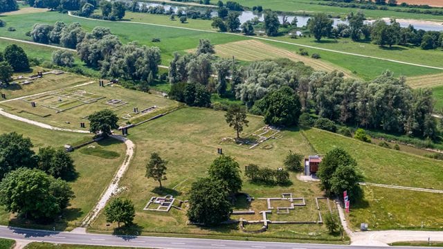 Das Römerkastell Abusina an der Donau.