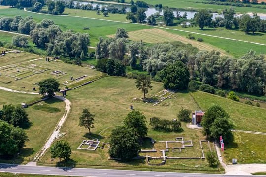 Das Römerkastell Abusina an der Donau.