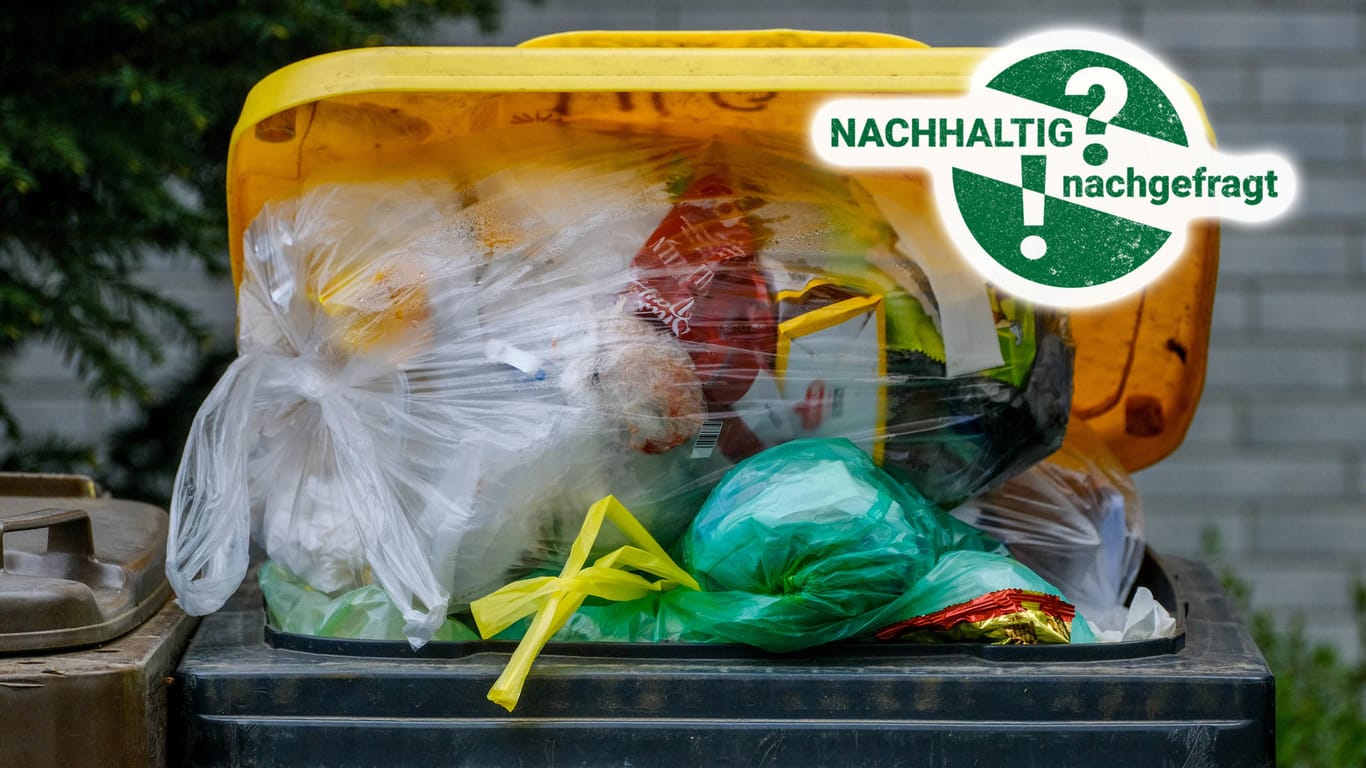 Plastiktonne: Der Durchschnittsdeutsche produziert jedes Jahr über 70 Kilogramm Plastikmüll.