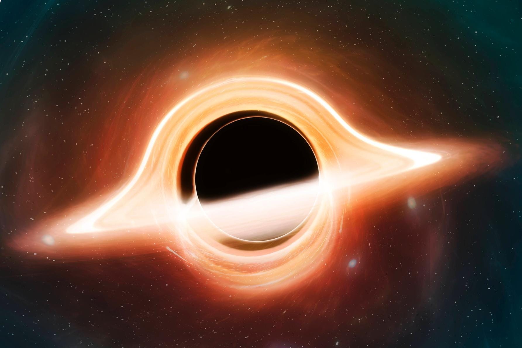 Illustration eines Schwarzen Lochs: US-Forscher konnten Röntgenblitze messen, die hinter einem solchen Objekt entstanden sind.