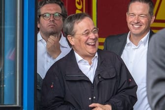 Armin Laschet (CDU): Dieses Lachen im Flutkatastrophengebiet könnte dem Kanzlerkandidaten der Union bei der Bundestagswahl Minuspunkte einfahren.