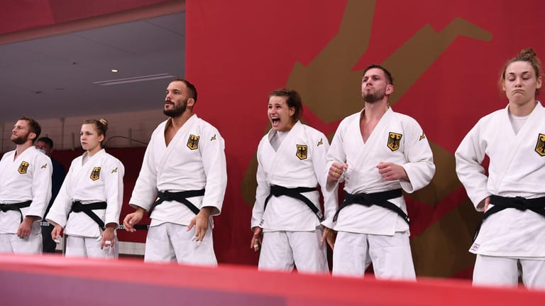 Starker Auftritt in Tokio: Das deutsche Judo-Team holte im Mixed-Wettbewerb Bronze.