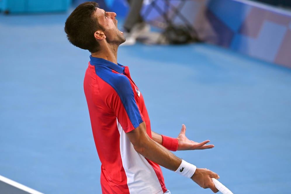 Außer sich: Novak Djokovic im Match gegen Pablo Carreno Busta.