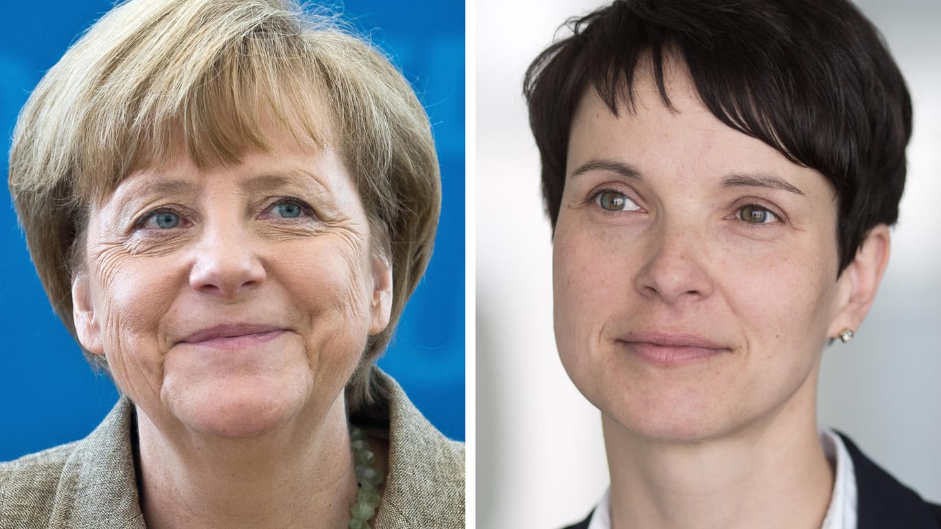 Bundeskanzlerin Angela Merkel werden von den Deutschen deutlich mehr positive Eigenschaften zugeschrieben als der AfD-Vorsitzenden Frauke Petry.