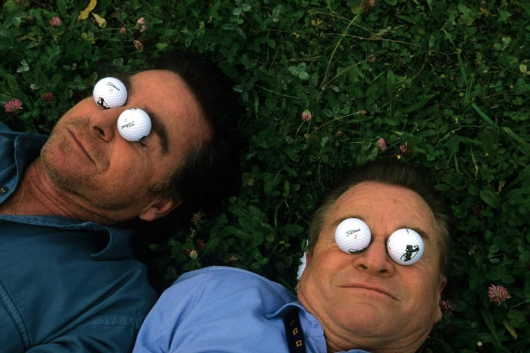 Schauspieler-Brüder Fritz und Elmar Wepper im Jahr 2000: Auch beim Golfspielen für einen Spaß zu haben.