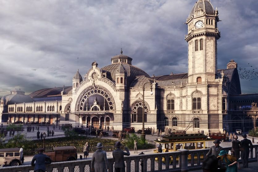 Der Kölner Hauptbahnhof vom Dom aus gesehen: So sah das Gebäude in den 1920er Jahren aus.