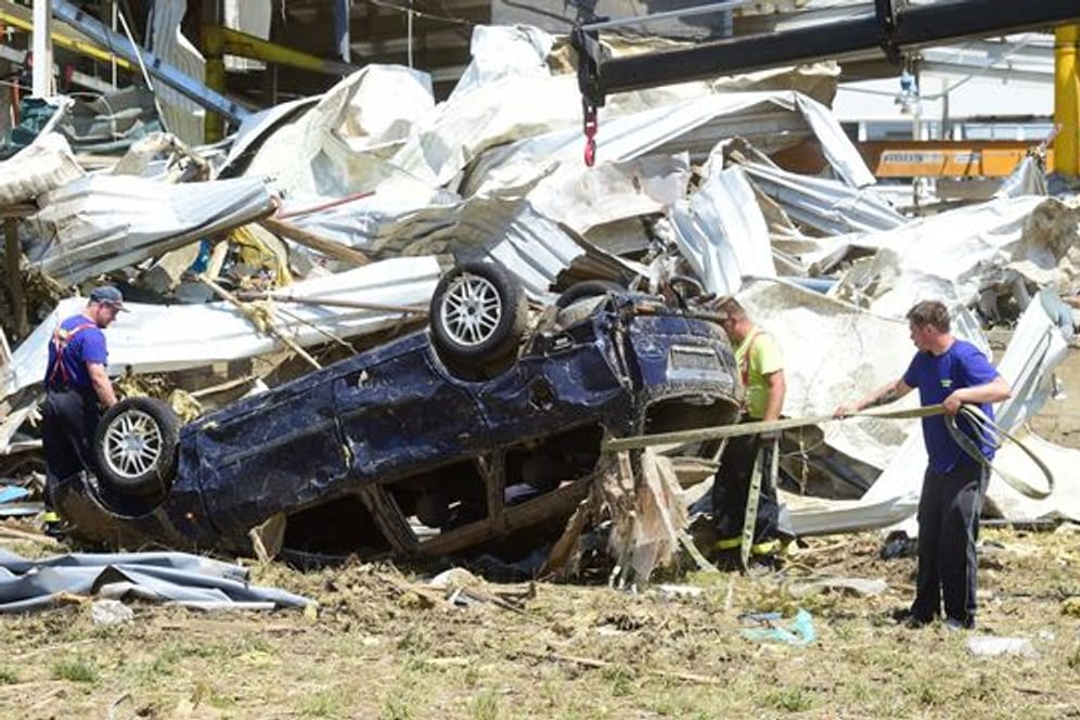 In dem Dorf Luzice gab es durch den Tornado besonders starke Verwüstungen.