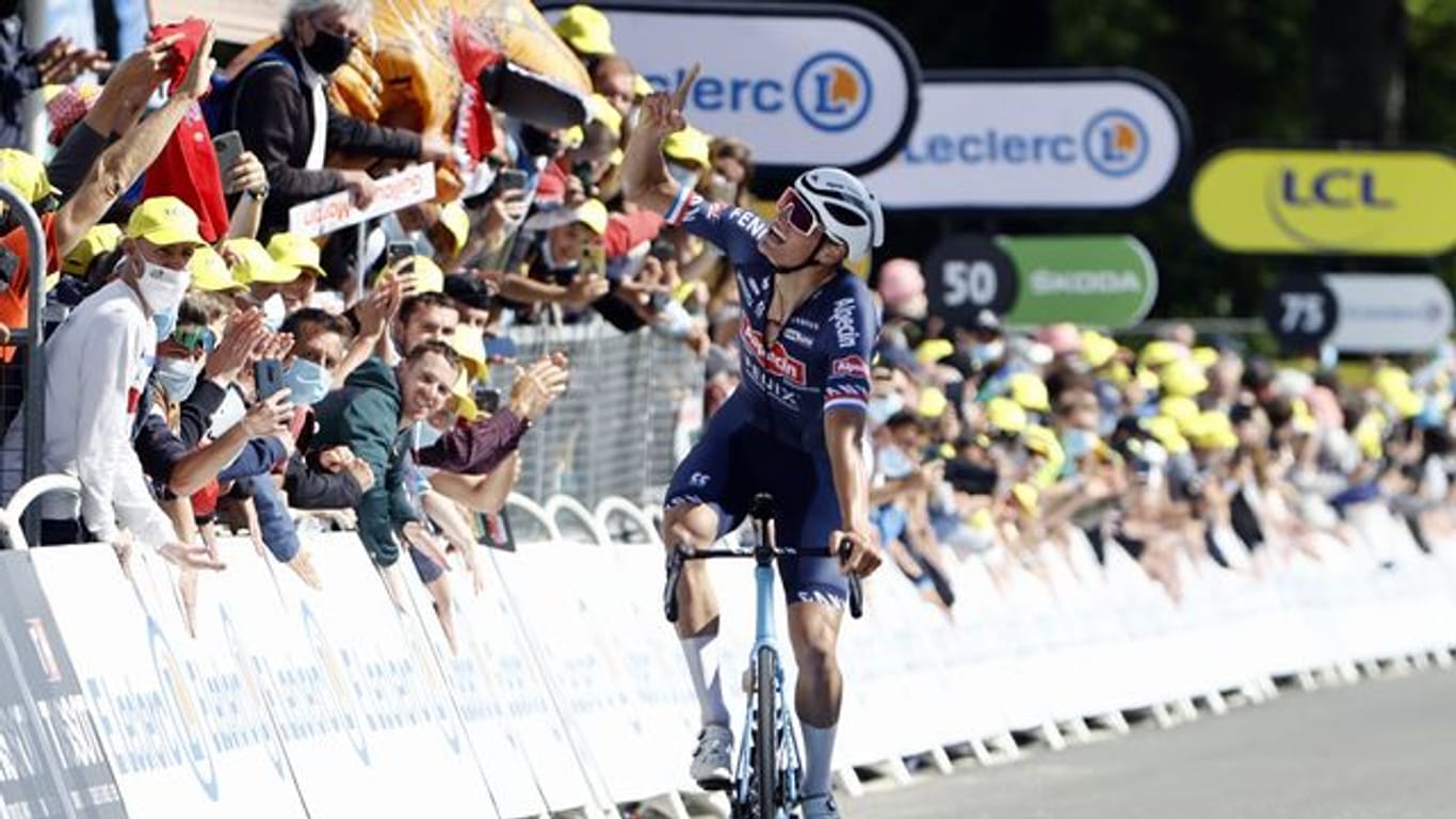 Mathieu van der Poel triumphierte an der Mur-de-Bretagne.