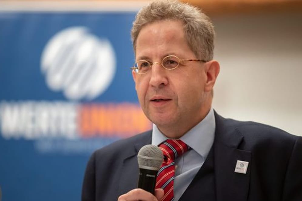 Hans-Georg Maaßen (CDU), Ex-Verfassungsschutzpräsident, bei einer Wahlkampfveranstaltung in Thüringen.