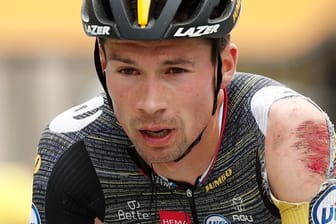 Primoz Roglic aus Slowenien ist aus der Tour de France ausgestiegen, soll 2022 aber wieder dabei sein.