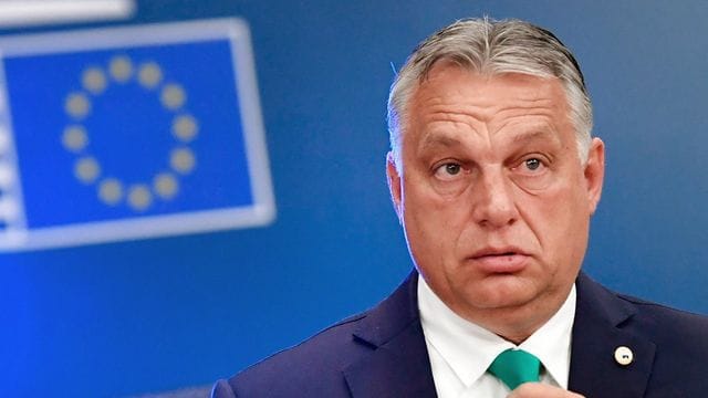 Ungarns Ministerpräsident Viktor Orban 2020 bei einem Treffen in Brüssel. Ungarns Ministerpräsident Viktor Orban 2020 bei einem Treffen in Brüssel.