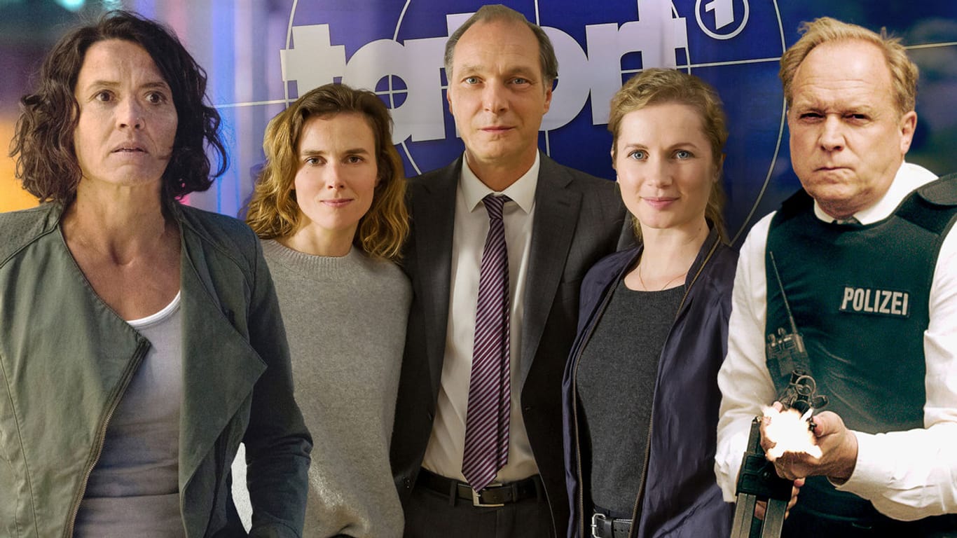 "Tatort"-Stars: Ulrike Folkerts, Karin Hanczewski, Martin Brambach, Cornelia Gröschel und Ulrich Tukur im Einsatz für die ARD.