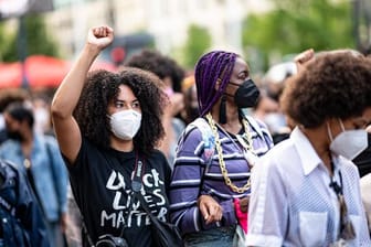 Eine Black-Lives-Matter-Demo in Berlin.