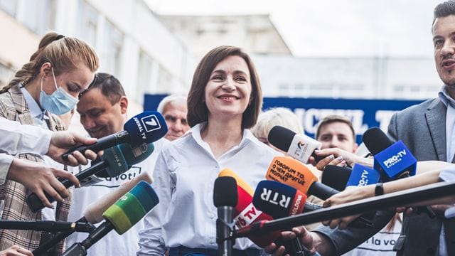 Maia Sandu hat mit ihrer Partei 53 Prozent der Stimmen bekommen.