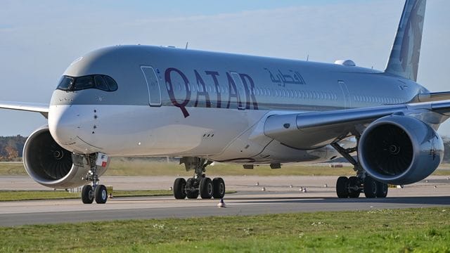 Ein Flieger von Qatar Airways. Ein Flieger von Qatar Airways.