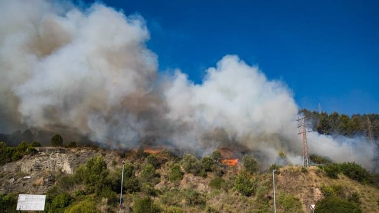 Ein Waldbrand wütet im Nordosten Spaniens.