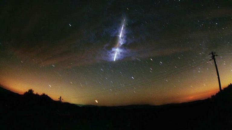Ein Meteorit über dem US-Bundesstaat Washington.