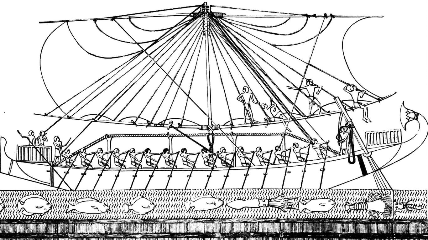 Ägyptisches Schiff aus der Zeit der Pharaonin Hatschepsut: Die Herrscherin etablierte die Verbindung zu Punt.