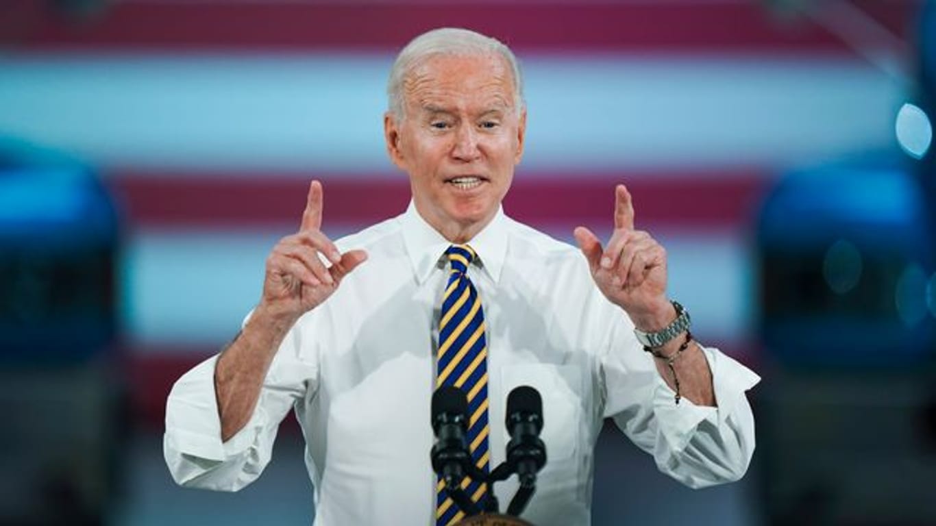 US-Präsident Joe Biden hat für ein massives Infrastrukturpaket geworben.