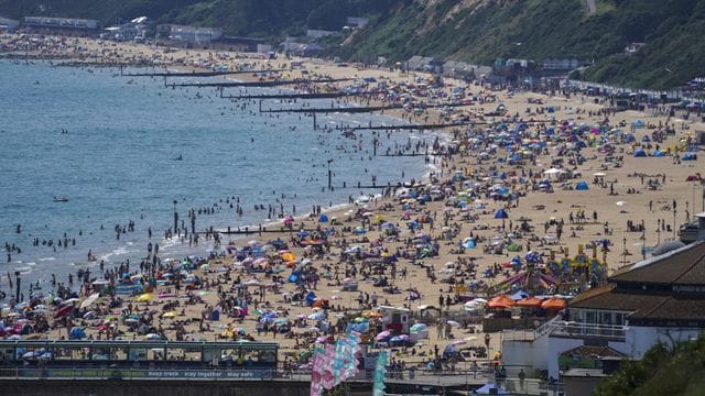 Voller Strand in Bournemouth. Voller Strand in Bournemouth.