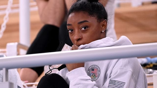 Bleibt bei Olympia in Tokio weiter in der Zuschauerrolle: US-Turnstar Simone Biles. Bleibt bei Olympia in Tokio weiter in der Zuschauerrolle: US-Turnstar Simone Biles.