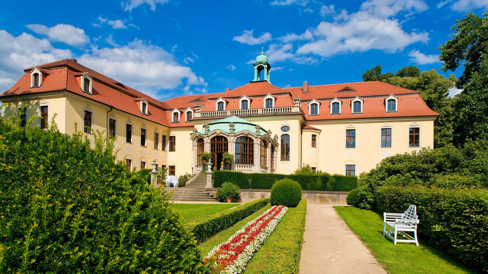 Die Hochzeit fand auf Schloss Proschwitz in Meißen statt.