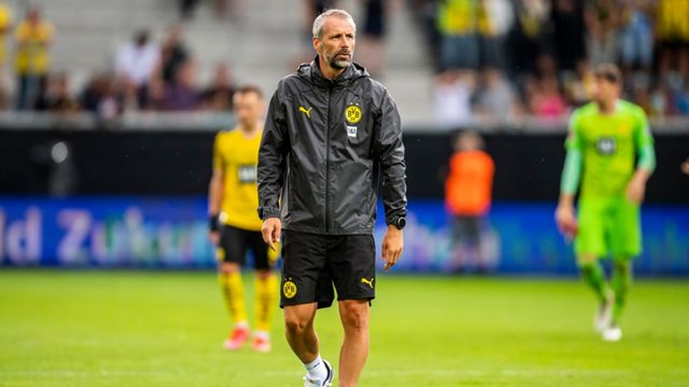 Dortmunds Trainer Marco Rose würde sich noch mehr Vorbereitungszeit wünschen.
