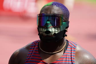 Eine der auffälligsten Athletinnen bei den Spielen: Die US-amerikanische Kugelstoßerin Raven Saunders. Eine der auffälligsten Athletinnen bei den Spielen: Die US-amerikanische Kugelstoßerin Raven Saunders.