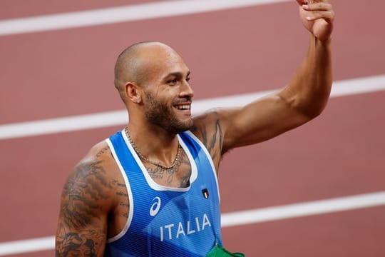 Der Italiener Lamont Marcell Jacobs gewann bei den Olympischen Spielen in Tokio Gold über 100 Meter.