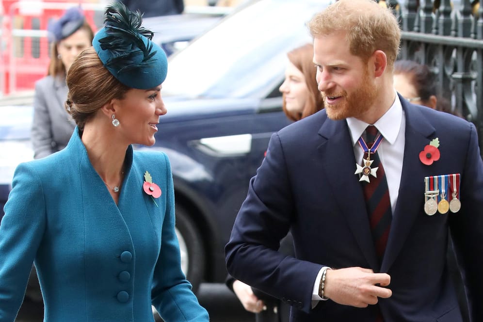 Herzogin Kate und Prinz Harry: Sie übernimmt jetzt wohl einige Aufgaben von ihrem Schwager.