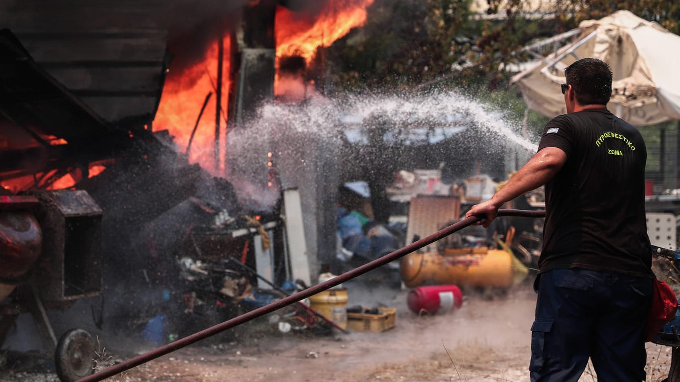 Ein Feuer im Nordosten der griechischen Hauptstadt Athen: Für den Brand Ende Juli war offenbar ein unachtsamer Imker verantwortlich.