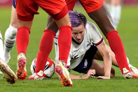 US-Star Megan Rapinoe hat mit ihrem Team das Olympia-Finale verpasst.