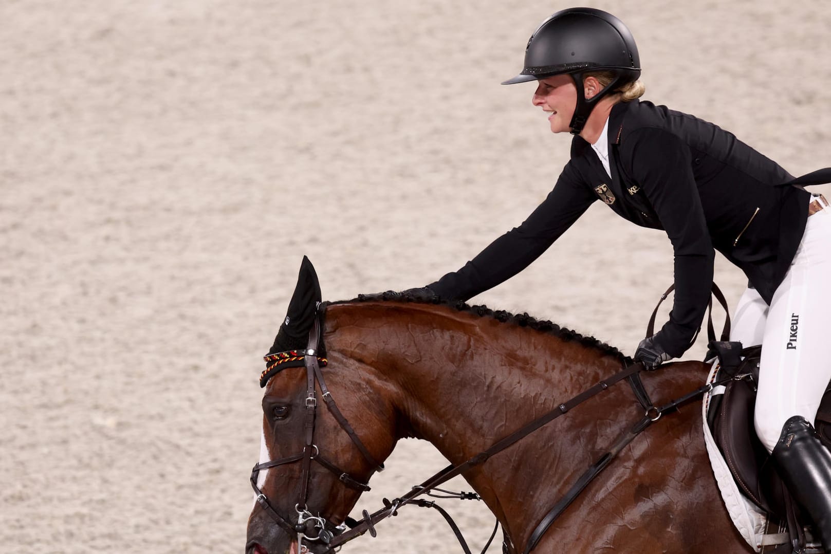 Julia Krajewski: Die deutsche Vielseitigkeitsreiterin glänzte im Finale.