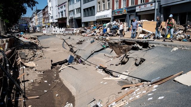 Nach dem Unwetter in Nordrhein-Westfalen