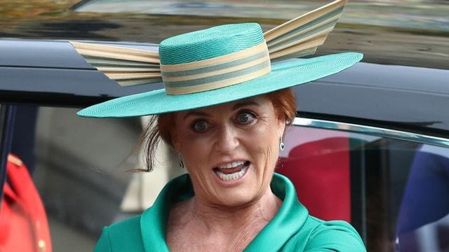 Sarah Ferguson bei der Hochzeit ihrer Tochter Eugenie 2018 in Windsor.