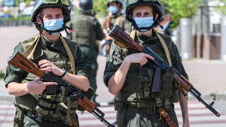 Antiterrorpolizei in Kiew: Dort war ein Veteran mit einer Granate bewaffnet in ein Regierungsgebäude eingedrungen. (Archivfoto)