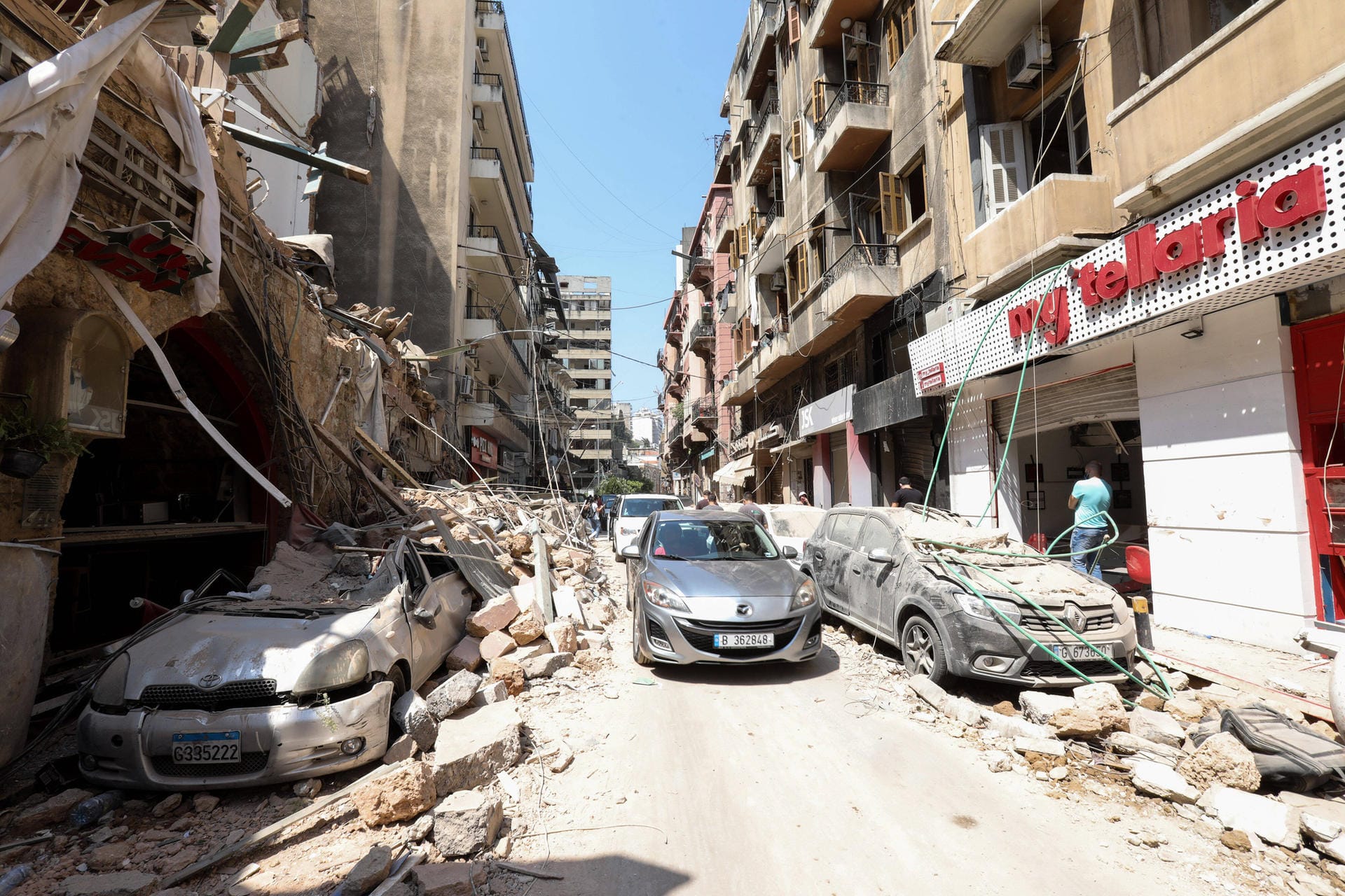 Beirut am 5. August 2020: Die Detonation ließ zahlreiche Gebäude einstürzen.