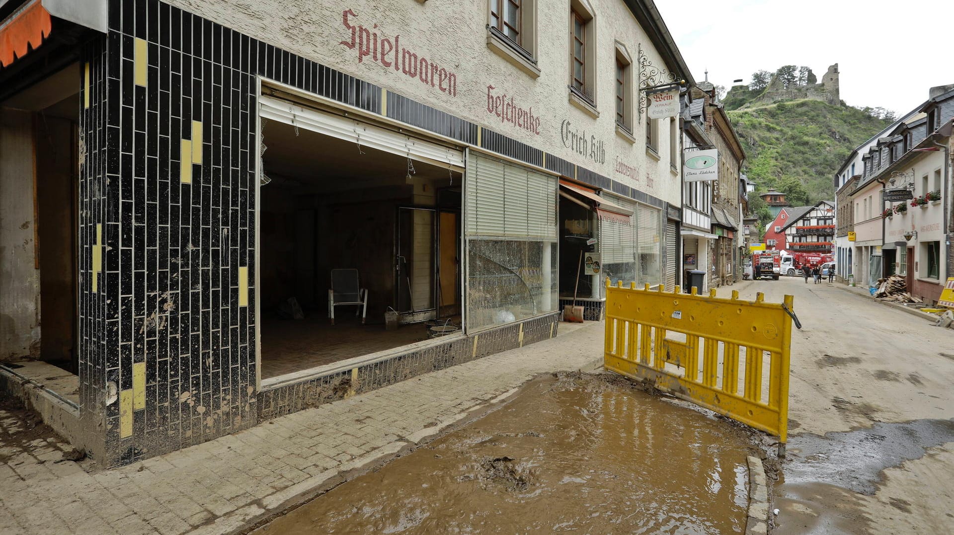 Der Ortskern von Altenahr nach der Flutkatastrophe: Durch die Überschwemmungen haben zahlreiche Unternehmern ihre Existenzgrundlage verloren.