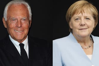Giorgio Armani: Der Designer lobt den Stil von Angela Merkel.