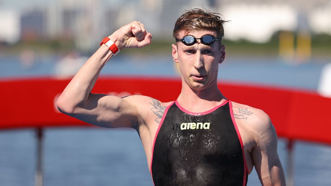 Dominierte das olympische Freiwasserschwimmen über zehn Kilometer: Florian Wellbrock.