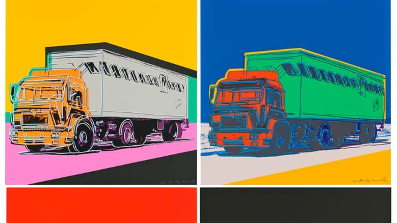 Die Druckgrafiken der "Truck Series" von Andy Warhol sollen nach Angaben des Auktionshauses Christie's im September gezeigt und online versteigert werden (undatiert).