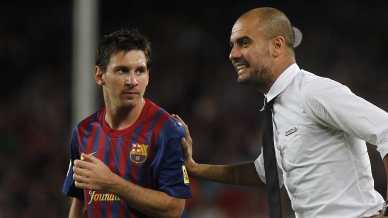 Meisterschüler und Lehrer: Lionel Messi und Pep Guardiola in Barcelona (2011).