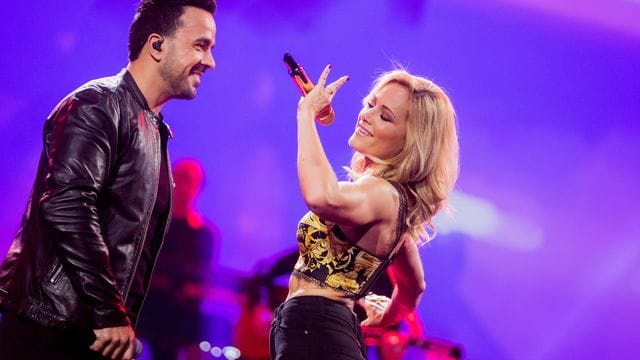 Helene Fischer mit Luis Fonsi 2018 in der Helene Fischer Show.