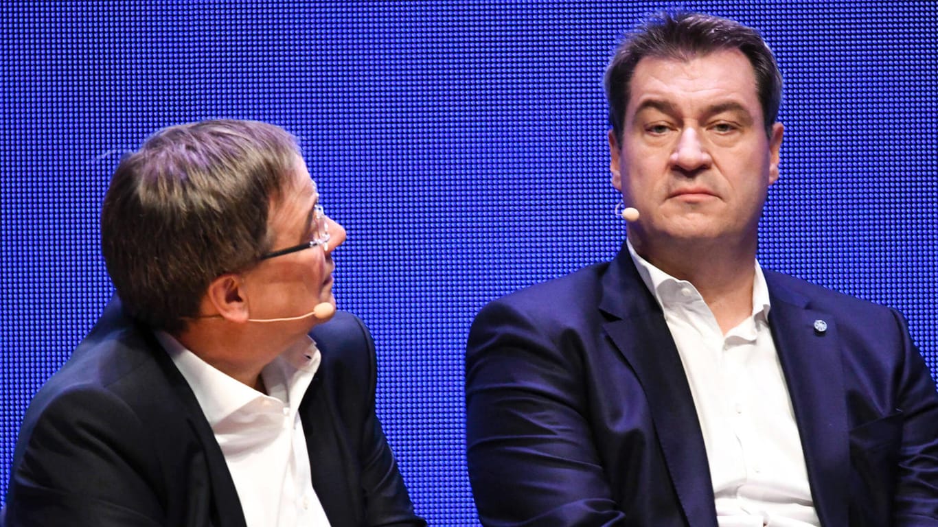 Armin Laschet und Markus Söder (Archivbild): Zwischen dem Kanzlerkandidaten und dem CSU-Chef knisterte es zuletzt wieder häufiger.