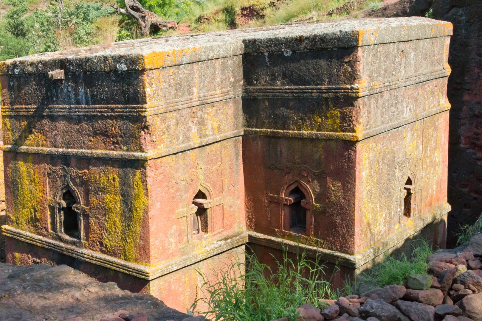 Steinerne Kirche im Wallfahrtsort Lalibela: Das Unseco-Weltkulturerbe wurde offenbar von Rebellen eingenommen. (Archivfoto)