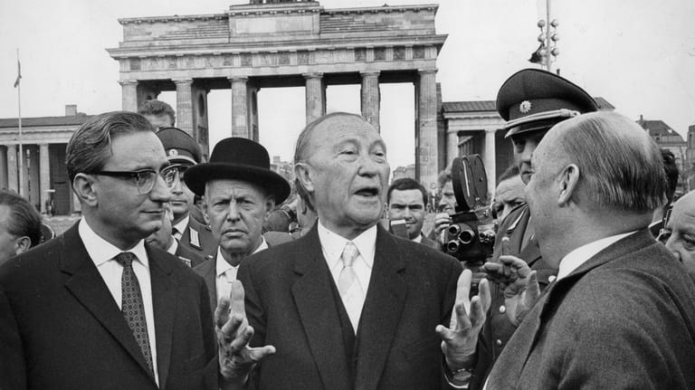 Konrad Adenauer: Die Rede des Bundeskanzlers am 22. August 1961 in West-Berlin wurde von DDR-Seite gestört.